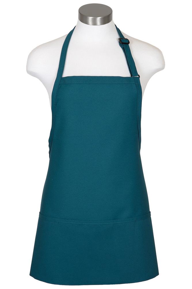 Teal Bib Adjustable Apron (3 Pockets) – ApronWarehouse