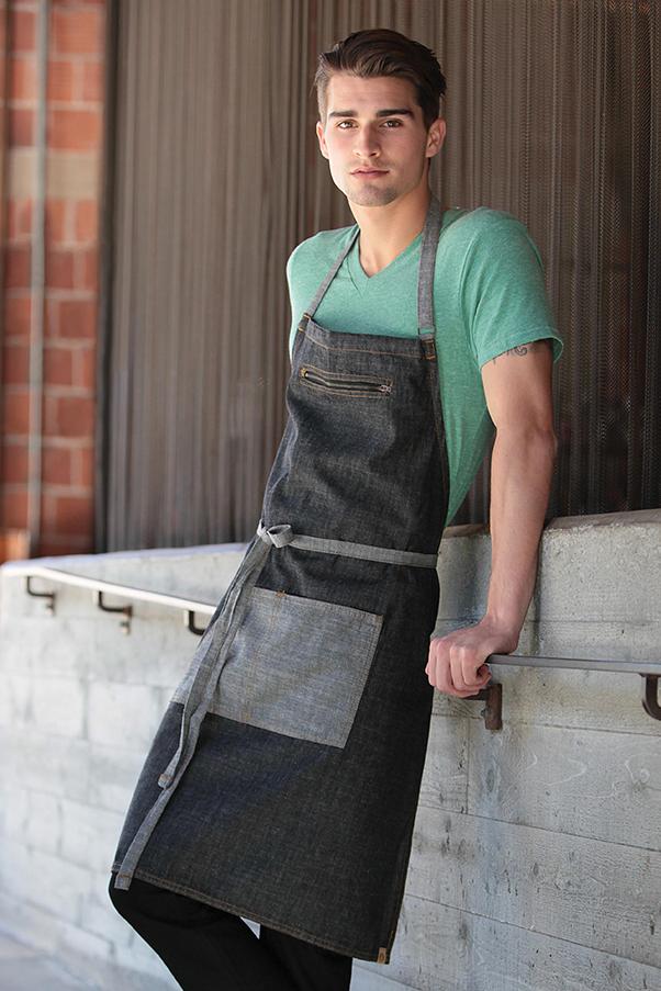 Indigo Blue Manhattan Bib Apron Apronwarehouse