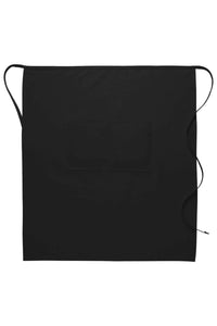 Black Deluxe Full Bistro Apron (Center Divided Pocket)