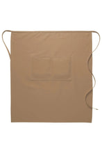 Khaki Deluxe Full Bistro Apron (Center Divided Pocket)