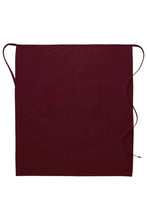 Maroon Deluxe Full Bistro Apron (Center Divided Pocket)