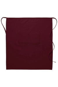 Maroon Deluxe Full Bistro Apron (Center Divided Pocket)