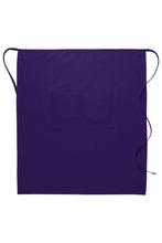 Purple Deluxe Full Bistro Apron (Center Divided Pocket)