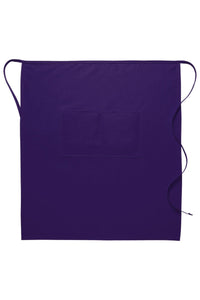 Purple Deluxe Full Bistro Apron (Center Divided Pocket)