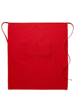 Red Deluxe Full Bistro Apron (Center Divided Pocket)