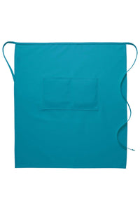 Turquoise Deluxe Full Bistro Apron (Center Divided Pocket)