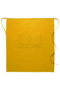 Yellow Deluxe Full Bistro Apron (Center Divided Pocket)