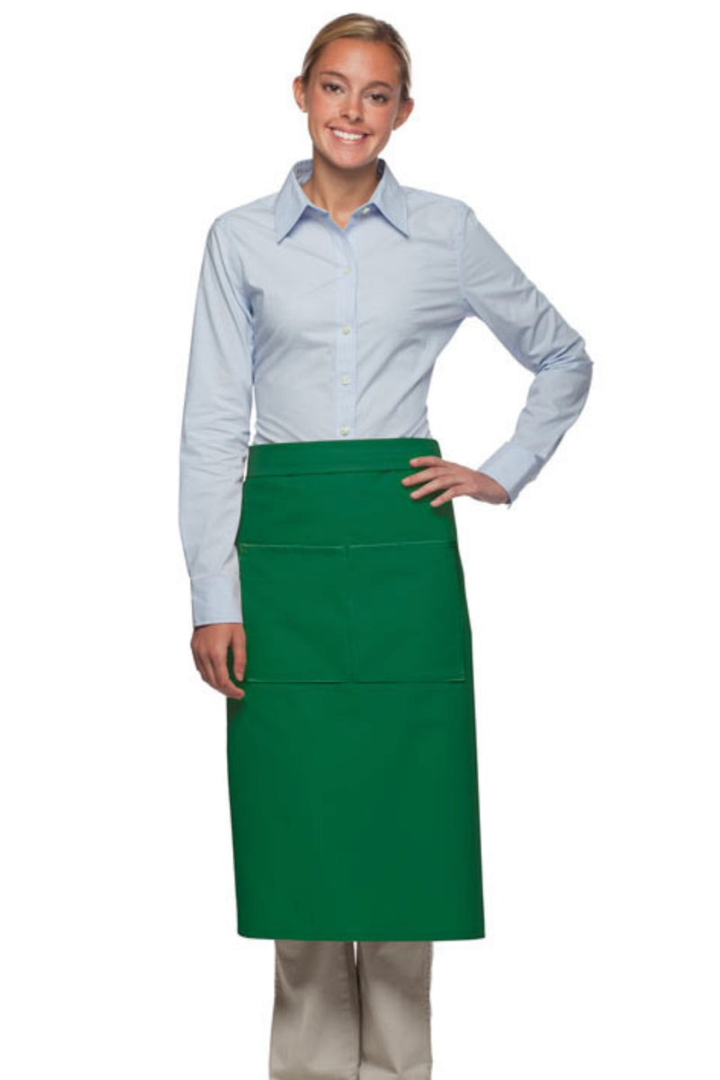 Kelly Deluxe Full Bistro Apron (Center Divided Pocket)