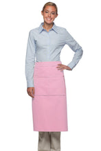 Pink Deluxe Full Bistro Apron (Center Divided Pocket)