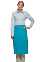 Turquoise Deluxe Full Bistro Apron (Center Divided Pocket)