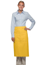 Yellow Deluxe Full Bistro Apron (Center Divided Pocket)