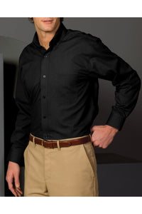 Men's Lightweight Long Sleeve Poplin Shirt - Black