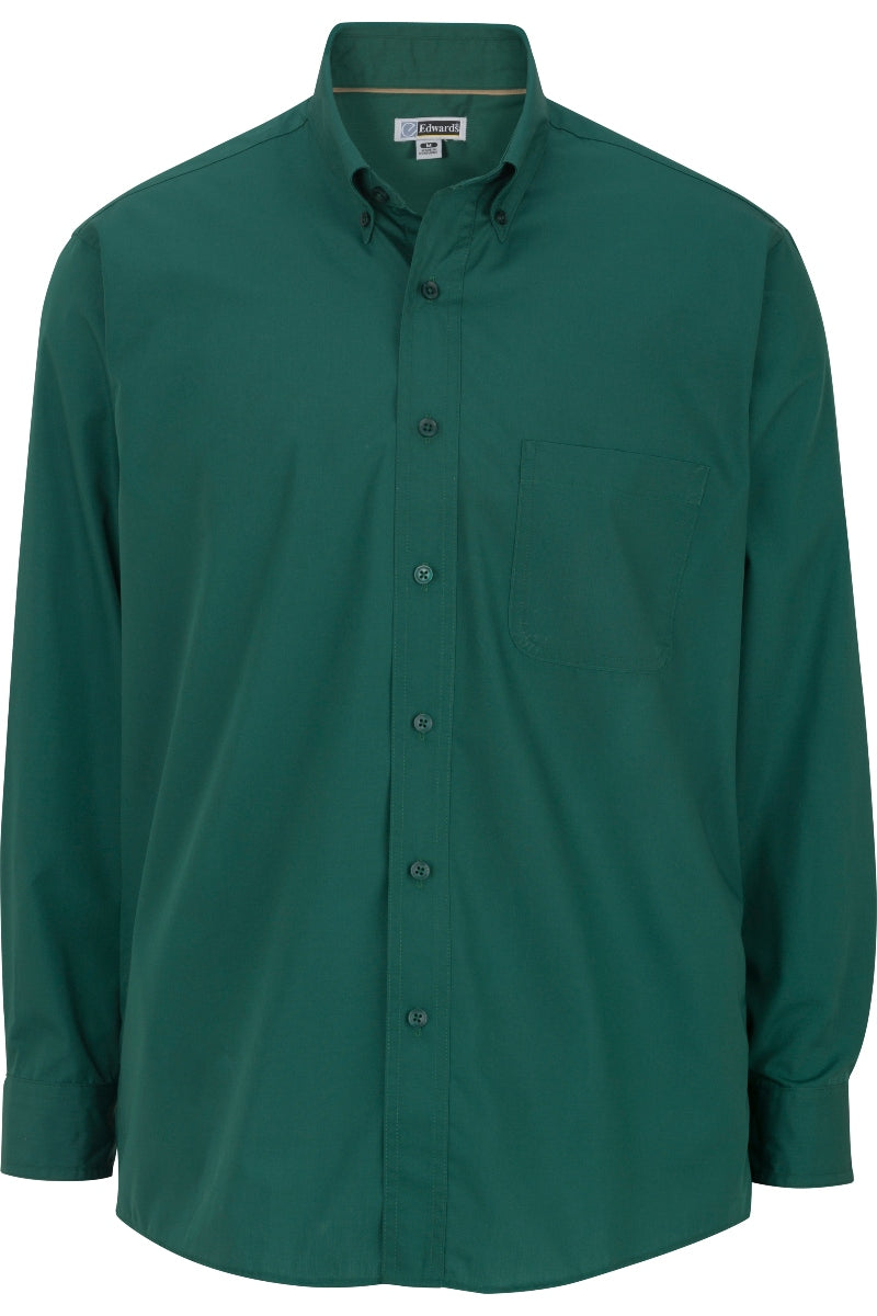 Men's Lightweight Long Sleeve Poplin Shirt - Hunter