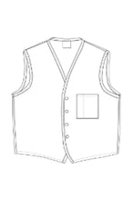 Black 4-Button Unisex Vest with 1 Pocket