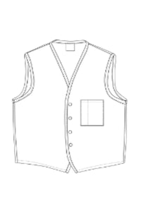 Charcoal 4-Button Unisex Vest with 1 Pocket