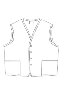 Charcoal 4-Button Unisex Vest with 2 Pockets