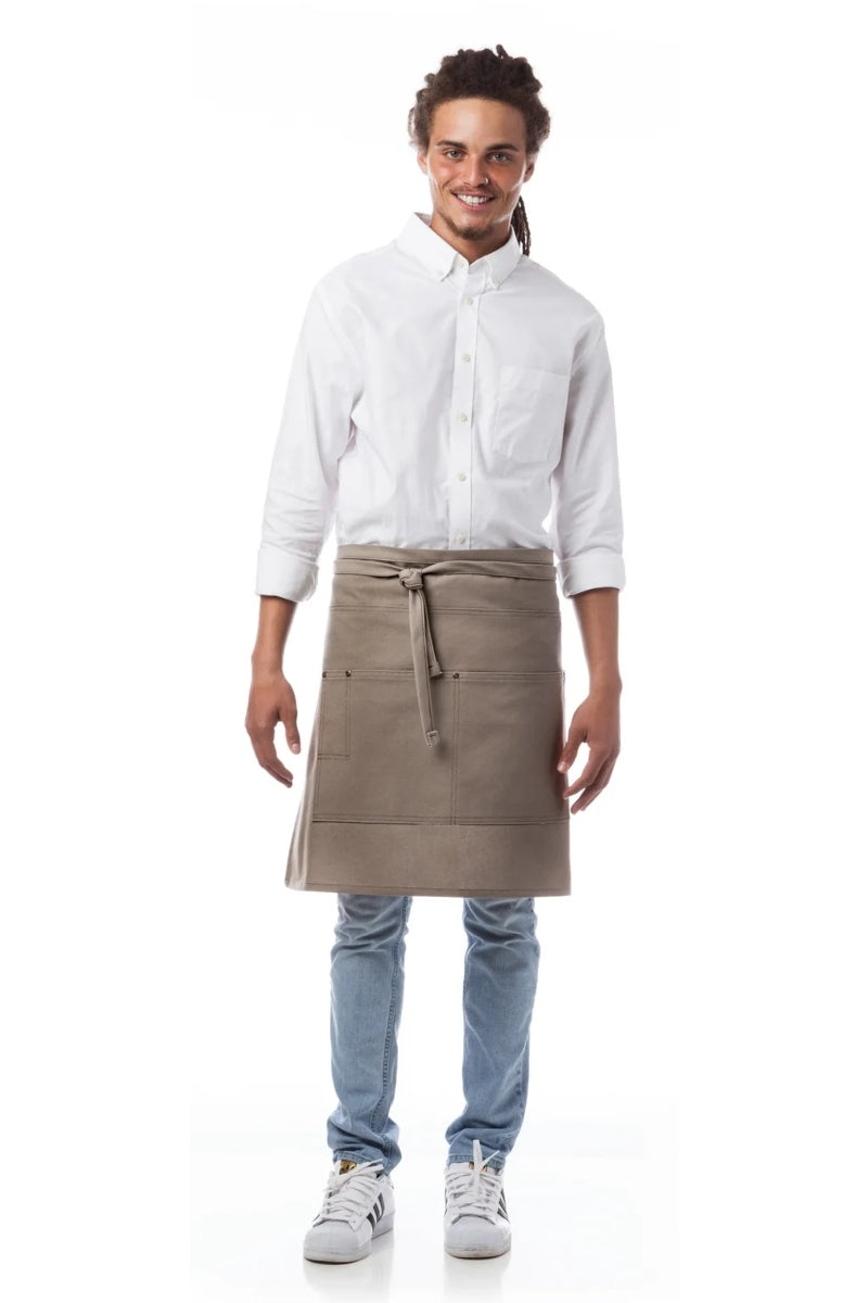 Khaki Woodland Canvas Series Half Bistro Apron