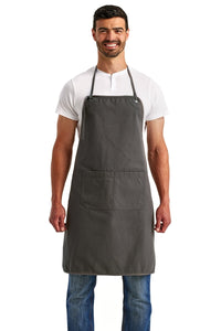 Artisan's Choice Dark Grey Canvas Apron (Full Bib/Half Bistro)