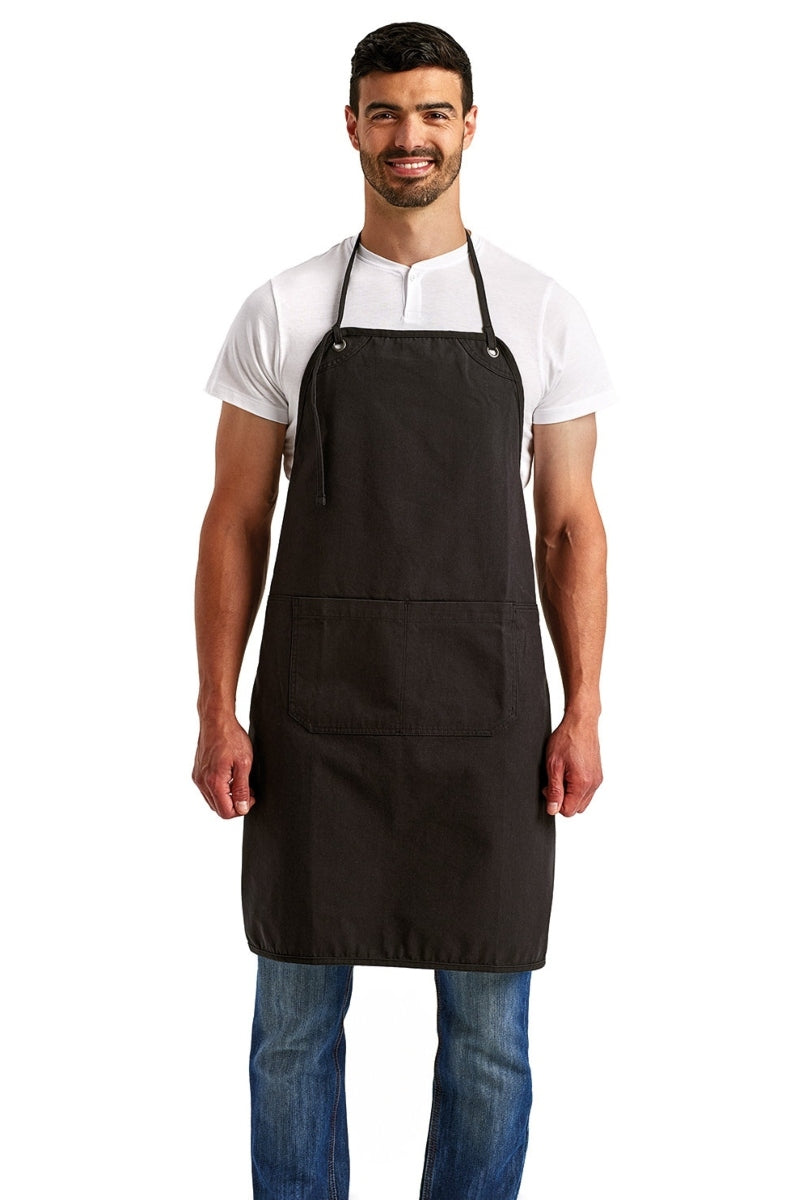 Artisan's Choice Black Canvas Apron (Full Bib/Half Bistro)