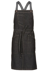 Berkeley Black Denim Bib Snap Apron