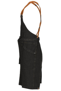 Berkeley Black Denim Bib Snap Apron