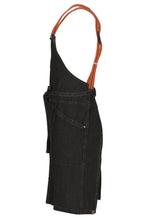 Berkeley Black Denim Bib Snap Apron