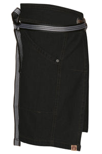 Berkeley Black Denim Half Bistro Snap Apron