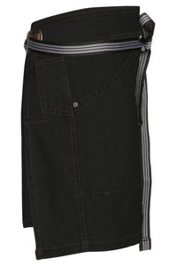 Berkeley Black Denim Half Bistro Snap Apron