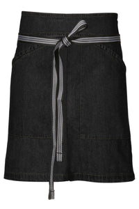 Berkeley Black Denim Half Bistro Snap Apron