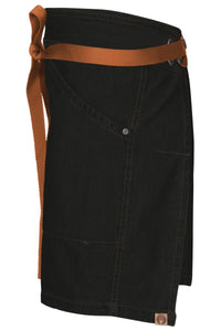 Berkeley Black Denim Half Bistro Snap Apron