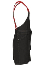 Berkeley Black Denim Short Bib Snap Apron