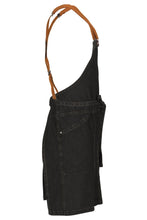 Berkeley Black Denim Short Bib Snap Apron