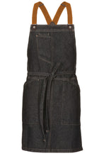 Berkeley Black Denim Short Bib Snap Apron