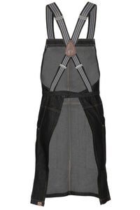 Berkeley Black Denim Short Bib Snap Apron