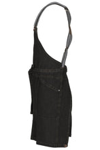 Berkeley Black Denim Short Bib Snap Apron