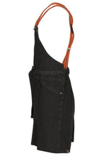 Berkeley Black Denim Short Bib Snap Apron