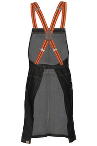 Berkeley Black Denim Short Bib Snap Apron