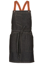 Berkeley Black Denim Short Bib Snap Apron