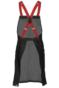 Berkeley Black Denim Short Bib Snap Apron