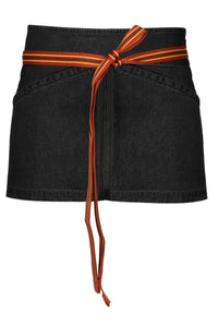 Berkeley Black Denim Waist Snap Apron