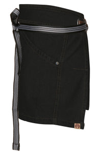 Berkeley Black Denim Waist Snap Apron