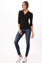 Women's Definity Black 3/4 Sleeve Shirt