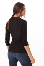 Women's Definity Black 3/4 Sleeve Shirt