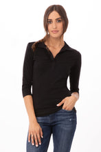 Women's Definity Black 3/4 Sleeve Shirt