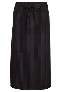 Black & Grey Pinstripe Bistro Apron (1 Pocket w/ Pencil Divide)