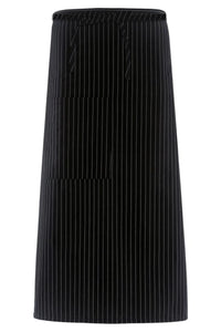 Black & White Pinstripe Bistro Apron (1 Pocket w/ Pencil Divide)