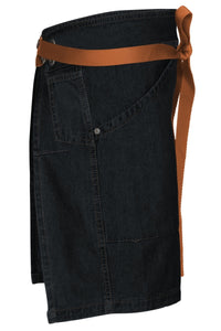 Berkeley Indigo Blue Denim Half Bistro Snap Apron