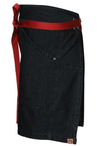 Berkeley Indigo Blue Denim Half Bistro Snap Apron