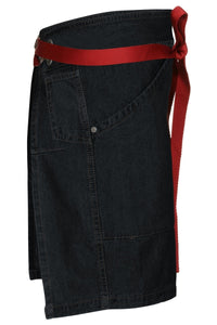 Berkeley Indigo Blue Denim Half Bistro Snap Apron