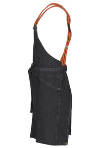 Berkeley Indigo Blue Denim Short Bib Snap Apron